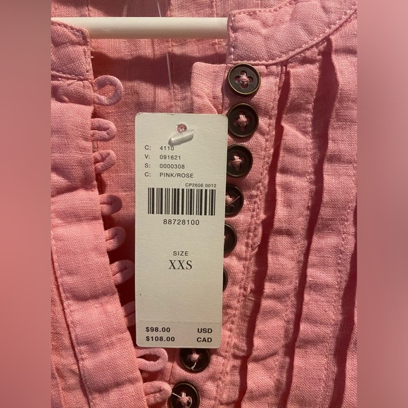 NWT Anthropologie Pleated Linen Tank - Picture 6 of 6